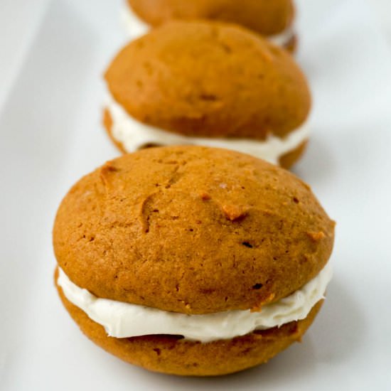 Pumpkin Whoopie Pies with Bourbon