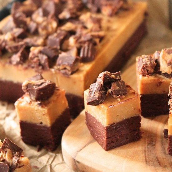 Vegan Chocolate Peanut Butter Fudge