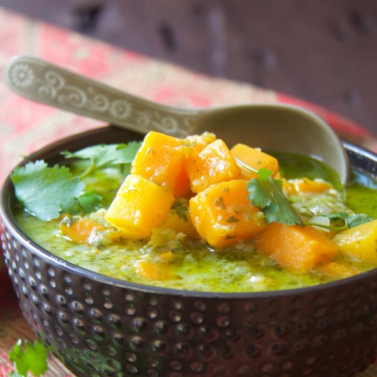 Butternut Squash in Green Curry