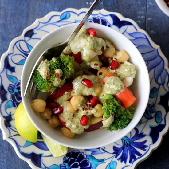 Winter Salad w/ Walnut Pasta Sauce