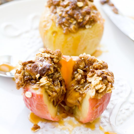 Caramel Stuffed Baked Apples