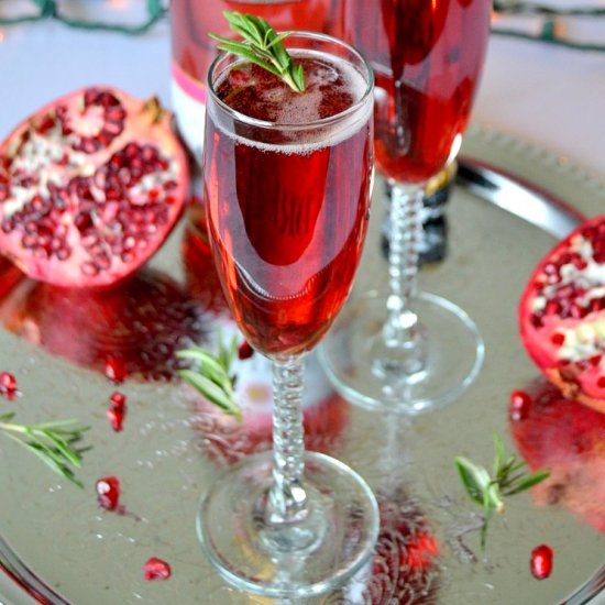 Rosemary and Pomegranate Fizz