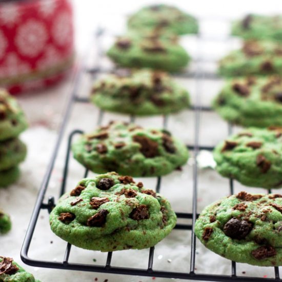 Mint Chocolate Chip Sugar Cookies