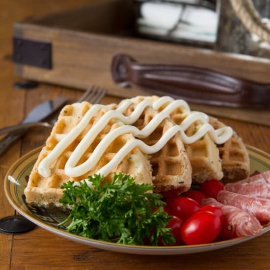 Savory “Corn”bread Waffles