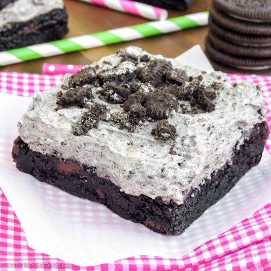 Cookies and Cream Frosted Brownies