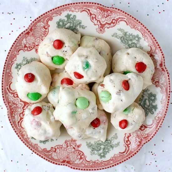 Mint M&M Forgotten Cookies