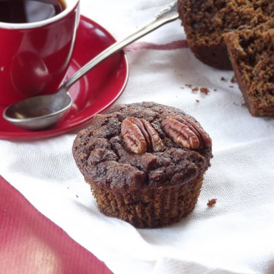 Banana Gingerbread Muffins