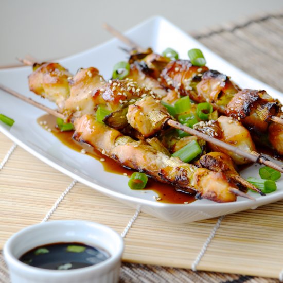 Chicken and Scallion Skewers