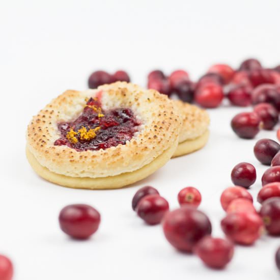 Cranberry Marzipan Cookies