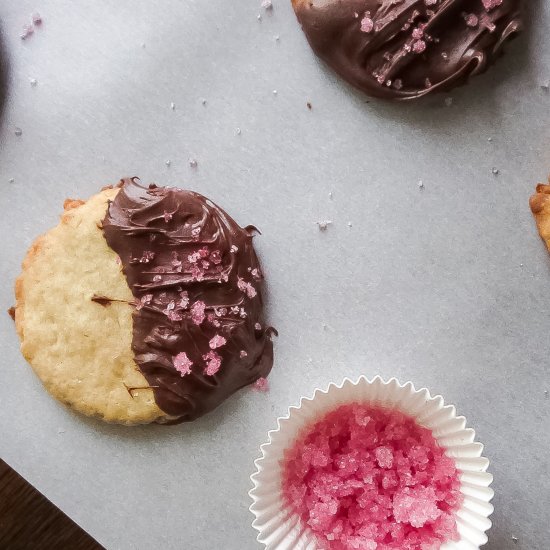 Chocolate Dipped Coconut Cookies