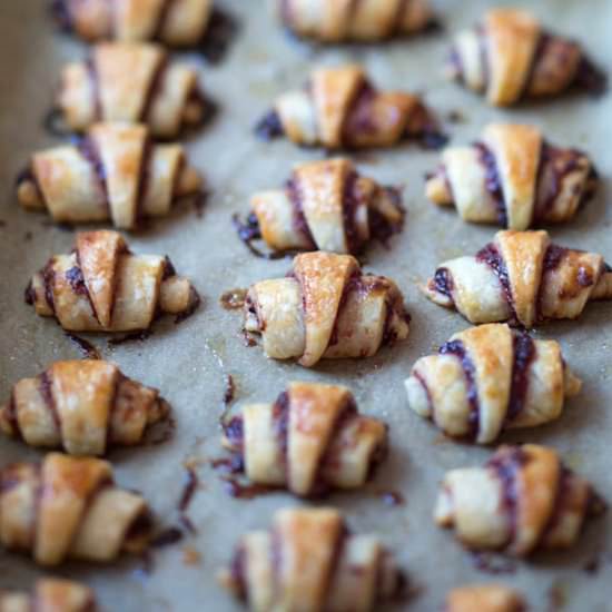 Raspberry lemon rugelachs