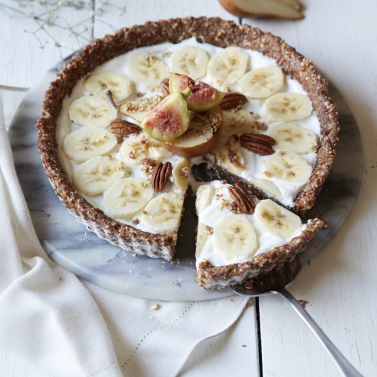 Raw Caramel Banana Tart