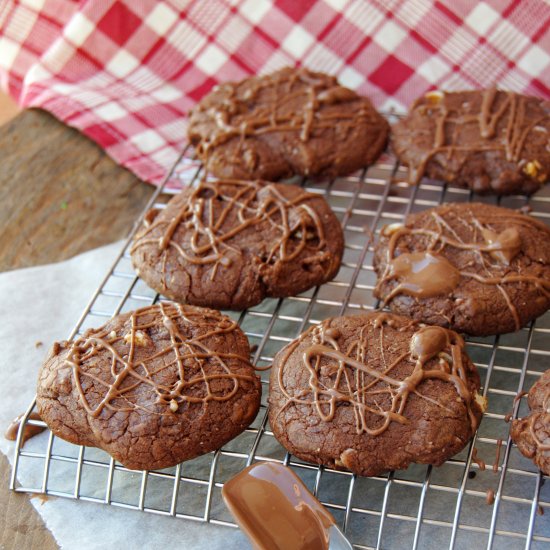 Double chocolate malt cookies