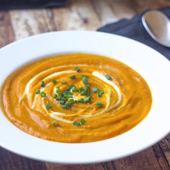 Carrot Ginger Soup w/ Cashew Cream