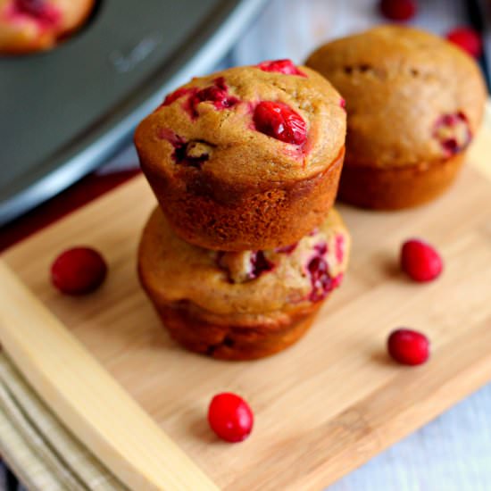 Cranberry Gingerbread Muffins