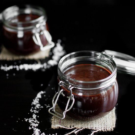 Dark Chocolate Salted Caramel Sauce