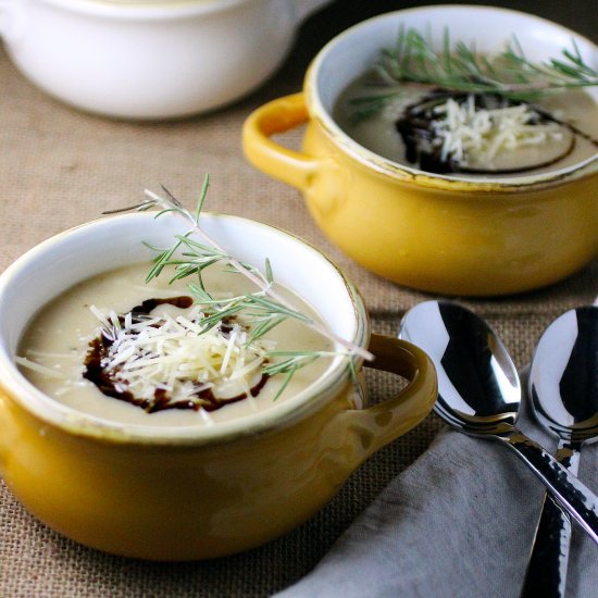 Parsnip, Garlic + Apple Soup