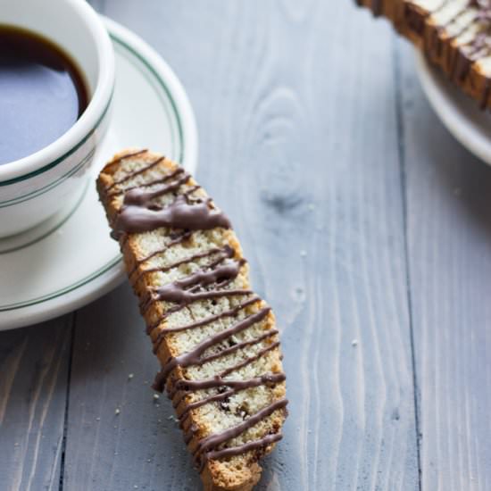 Mint Brownie Brittle Biscotti