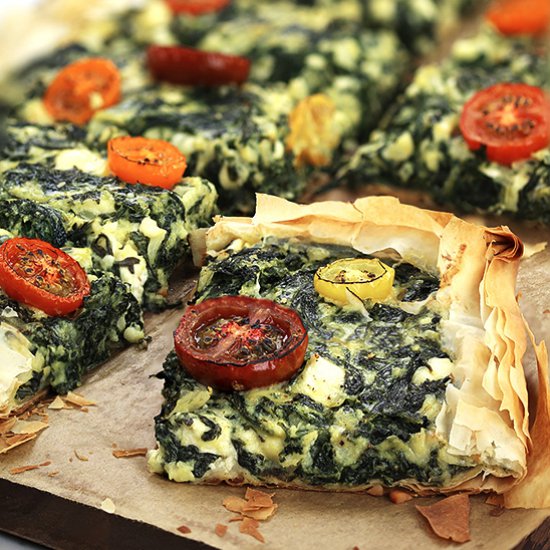 Spinach and Kale Tart