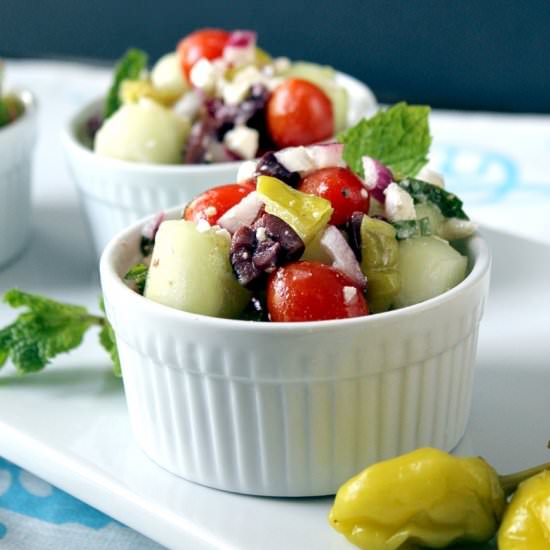 Bite-Sized Greek Salad