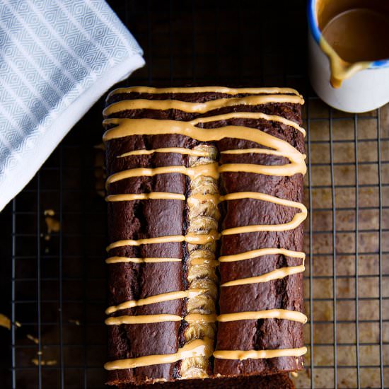 Chocolate Peanut Butter Banana Bread