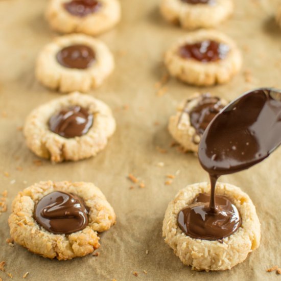 Coconut Chocolate Thumbprints