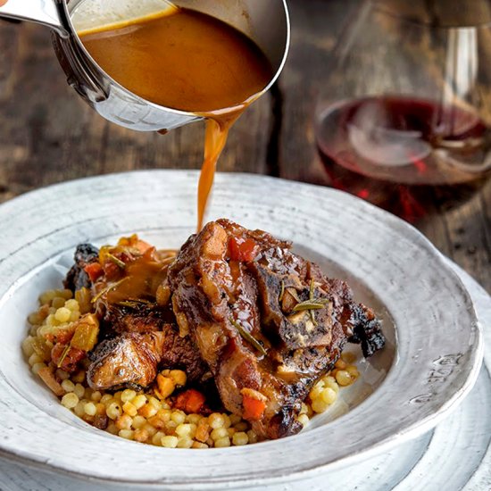 Braised Lamb Neck w/ Fregola Sarda