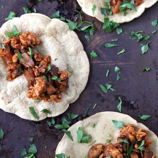 Mushroom Tempeh Tacos