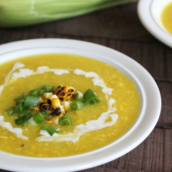 Roasted corn soup