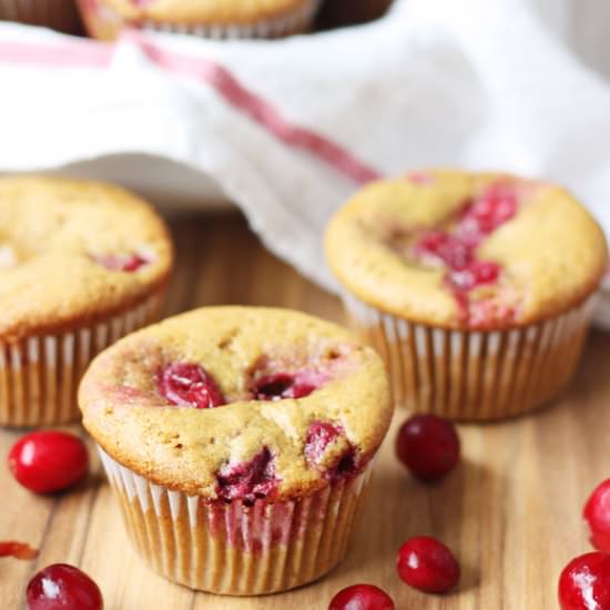 Healthy Lemon Cranberry Muffins