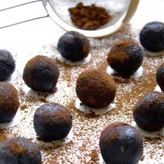 Raw Espresso Brownie Truffles