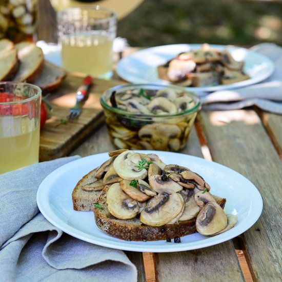 Quick-Pickle Marinated Mushrooms