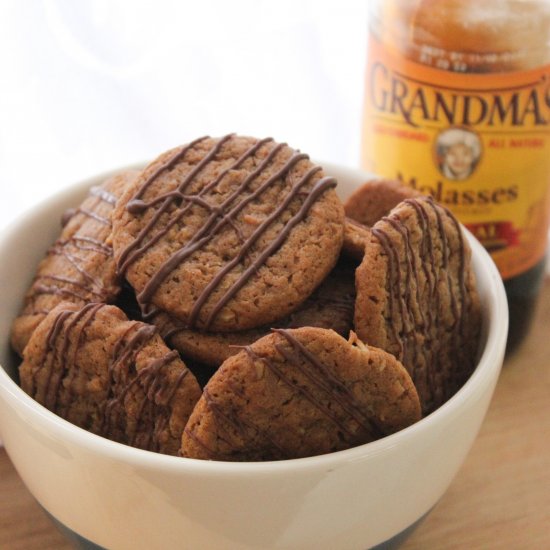 Coconut Ginger Molasses Cookies