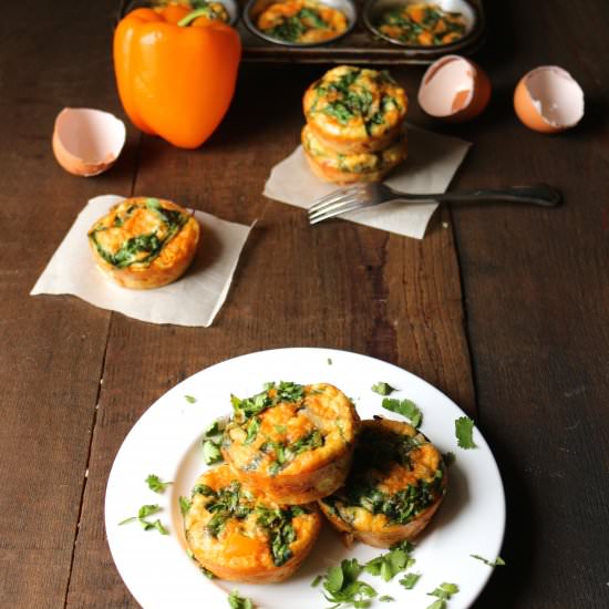 Chorizo, Spinach and Sweet Pepper Muffins