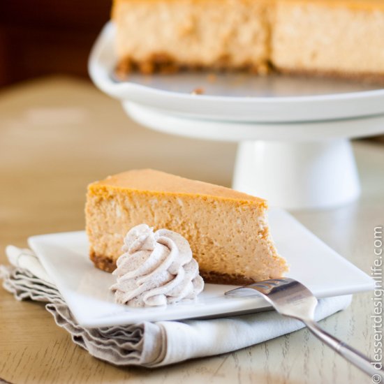 Light & Creamy Pumpkin Cheesecake