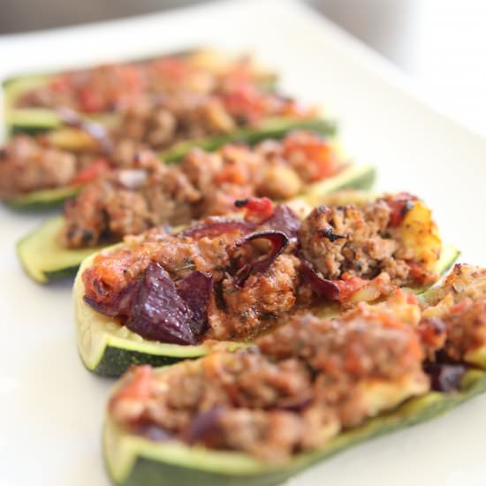 Zucchini Pizza Boats