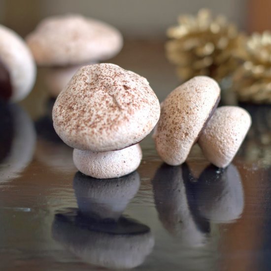 Cocoa Meringue Mushrooms