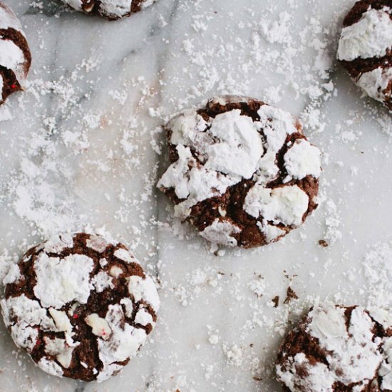 Peppermint chocolate crackles