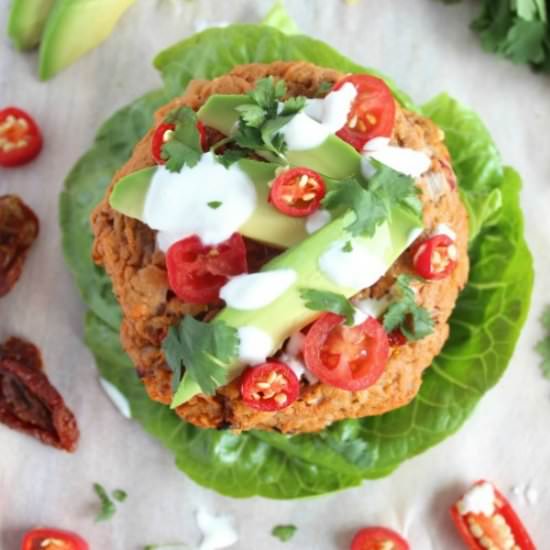 Tomato & Red Pepper Tuna Burgers