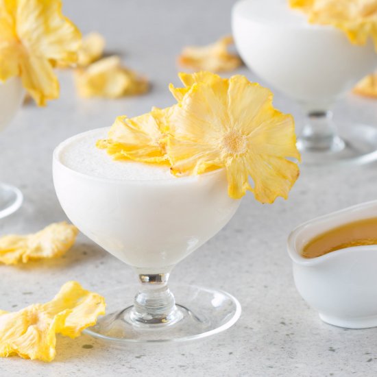 Coconut Mousse with Pineapple Sauce