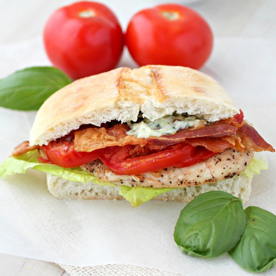 Chicken BLT and Basil-Jalapeno Mayo