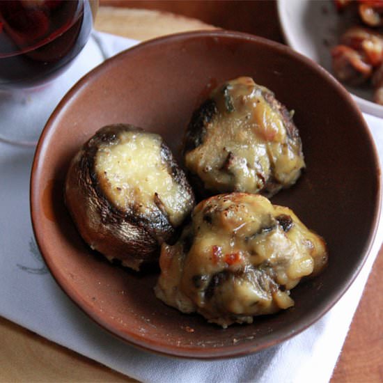 Prosciutto Cheesy Mushrooms