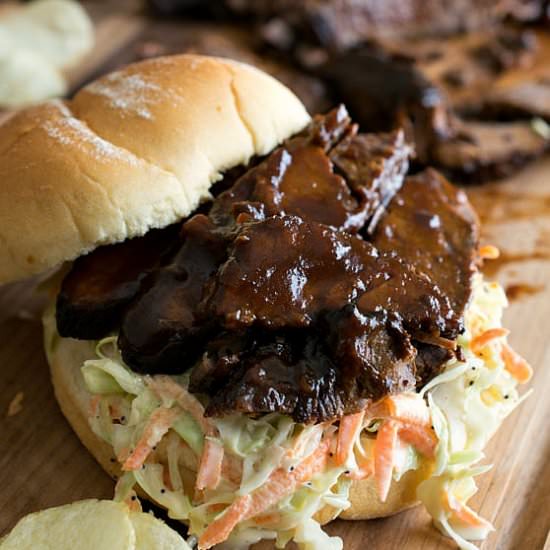 Slow Cooker Barbecue Beef Brisket