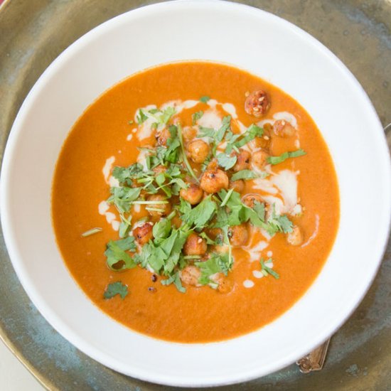 Sweet Potato Soup with Chickpeas