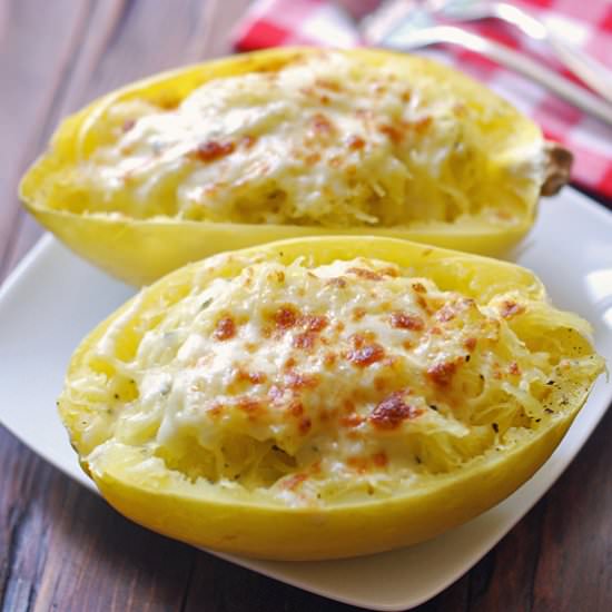 cheesy spaghetti squash