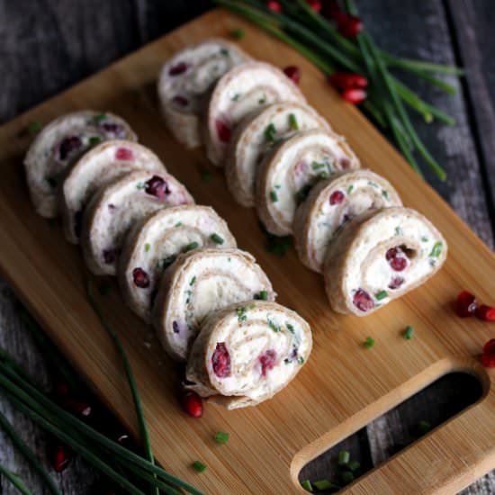 Pomegranate and Feta Pinwheels