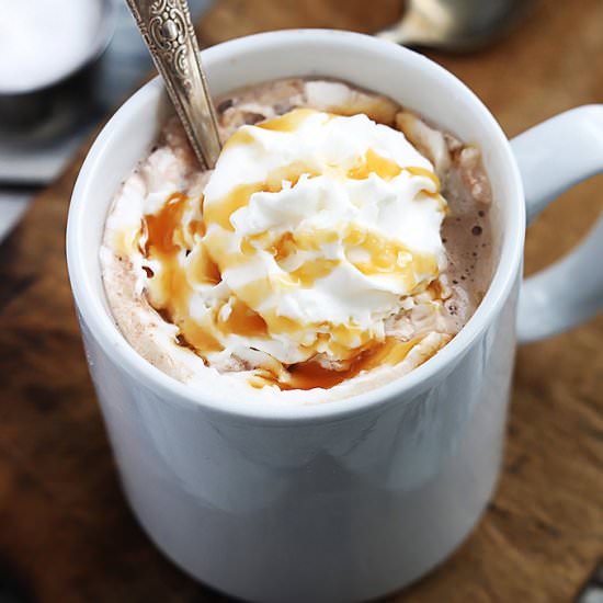 Slow Cooker Salted Caramel Hot Choc