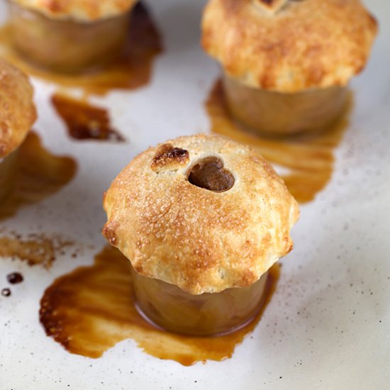 Salted Caramel Apple Mini Pies