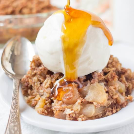 Healthy Pear & Apple Crisp