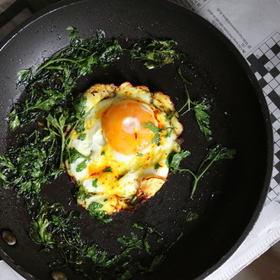 Saffron Fried Eggs